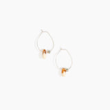 Dinosaur Designs Joie De Vivre Hoop Earrings Earrings in Light Horn Colour resin with 925 Sterling Silver Material