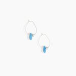 Dinosaur Designs Joie De Vivre Hoop Earrings Earrings in Sky Colour resin with 925 Sterling Silver Material