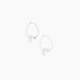 Dinosaur Designs Joie De Vivre Hoop Earrings Earrings in Snow Swirl Colour resin with 925 Sterling Silver Material