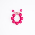 Dinosaur Designs Bold Ball Bracelet Bracelets in Flamingo Colour resin with One Size Fit