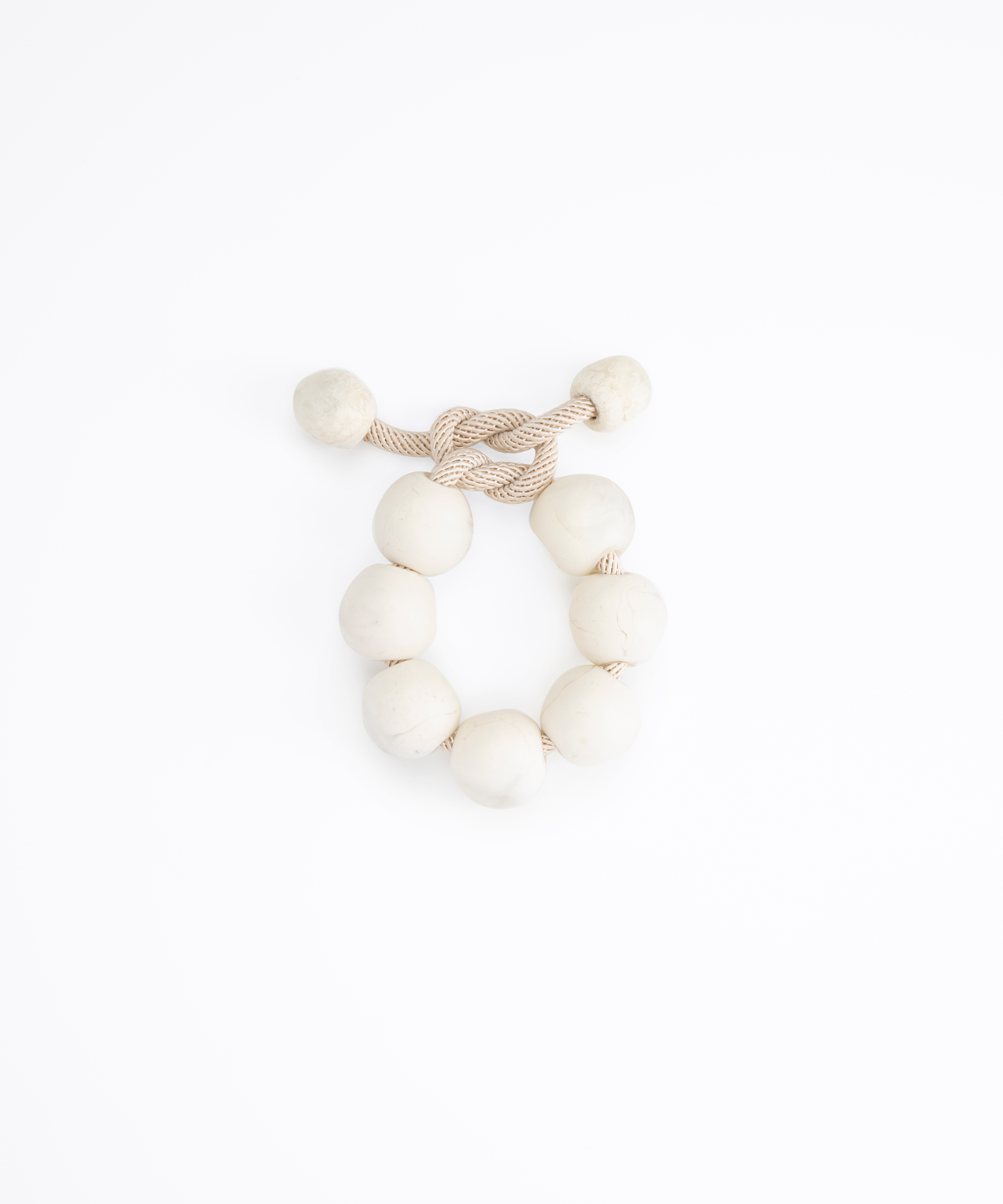 Dinosaur Designs Bold Ball Bracelet in Chalk Swirl Colour resin with One Size Fit