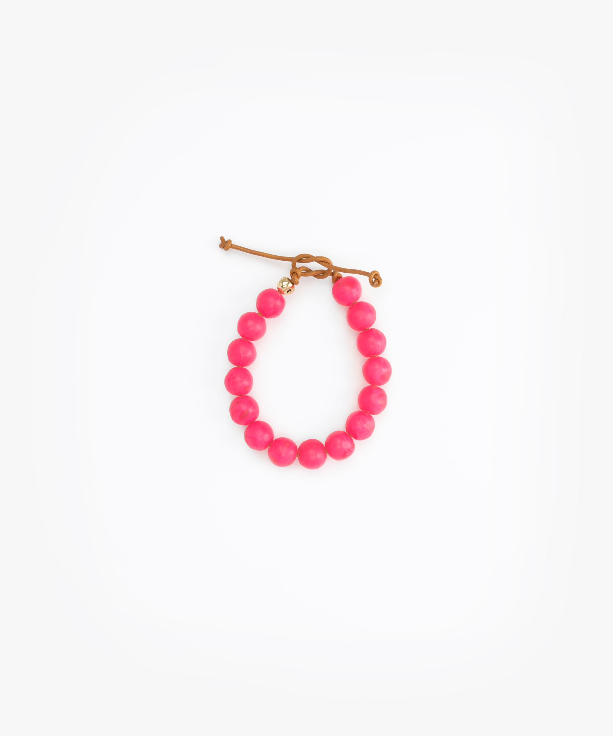 Dinosaur Designs Ball Bracelet Bracelets in Flamingo Colour resin with One Size Fit