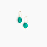 Dinosaur Designs Earth Wire Earrings in Mineral Swirl Colour resin with Gold-Filled Material.
