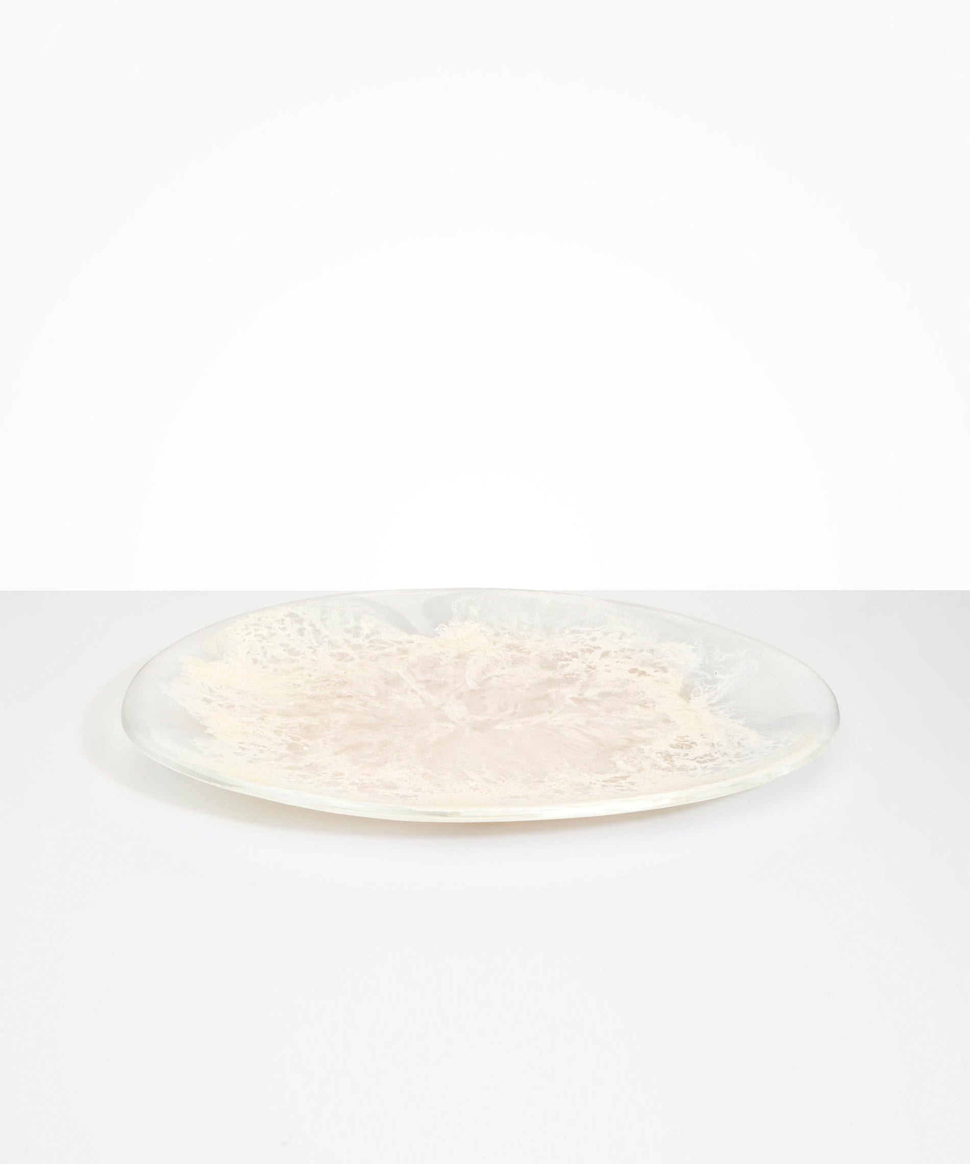 Dinosaur Designs Long Temple Platter in Chalk Swirl Colour resin