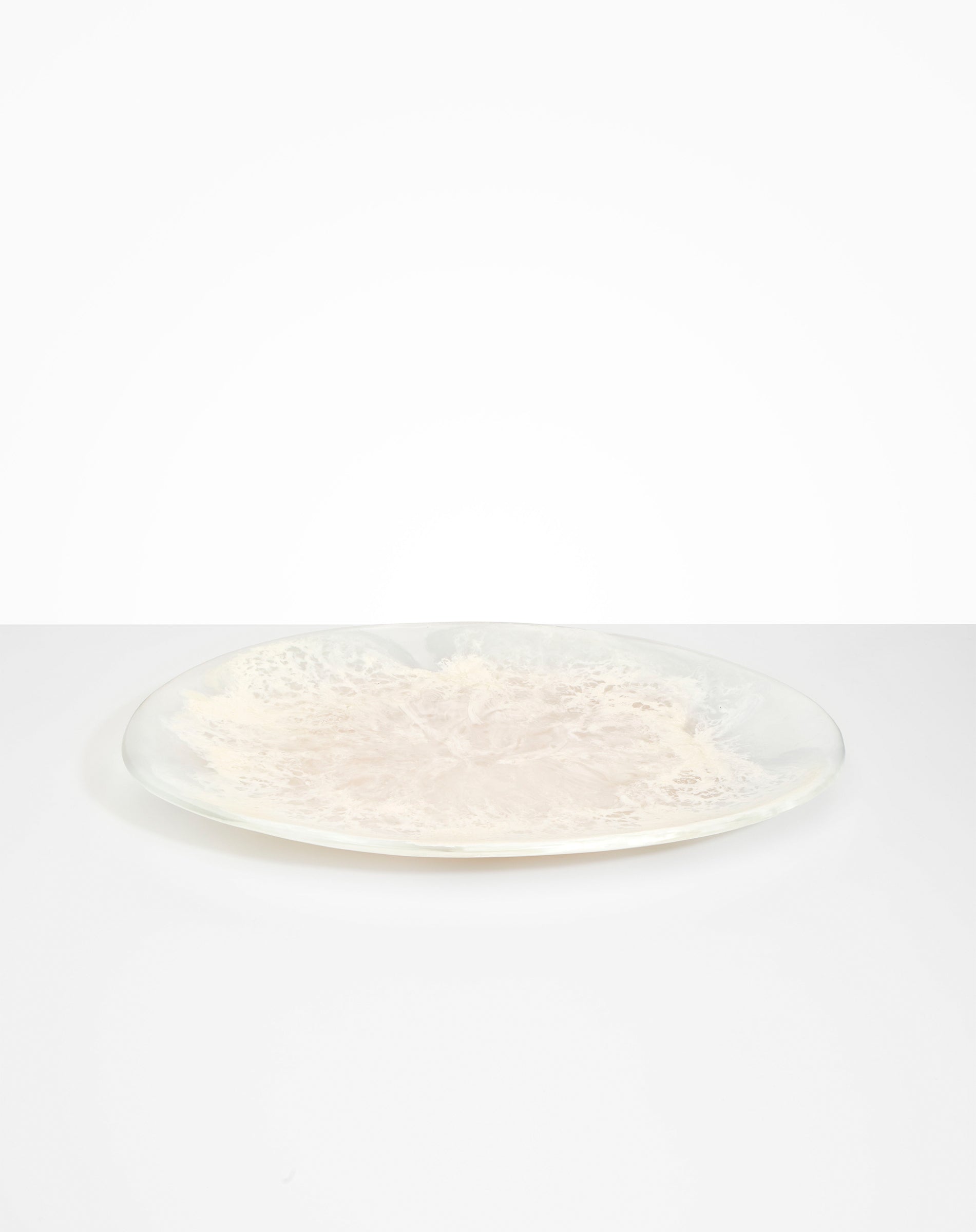 Dinosaur Designs Long Temple Platter in Chalk Swirl Colour resin