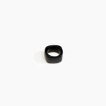 Dinosaur Designs Cube Ring in Black Colour resin with Wide Fit..