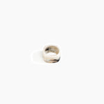 Dinosaur Designs Cube Ring in Sandy Pearl Colour resin with Wide Fit..