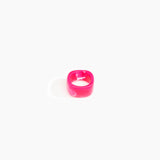Dinosaur Designs Cube Ring in Flamingo Colour resin with Wide Fit.