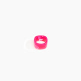 Dinosaur Designs Cube Ring in Flamingo Colour resin with Wide Fit.