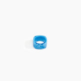 Dinosaur Designs Cube Ring Rings in Sky Colour resin with Wide Fit