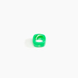 Dinosaur Designs Cube Ring in Leaf Colour resin with Wide Fit.