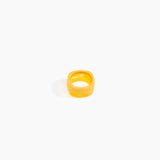 Dinosaur Designs Cube Ring in Honeycomb Colour resin with Wide Fit.