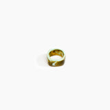 Dinosaur Designs Cube Ring in Malachite Colour resin with Wide Fit.