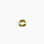 Dinosaur Designs Cube Ring in Malachite Colour resin with Wide Fit..