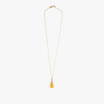 Dinosaur Designs Dew Drop Pendant Necklaces in Honeycomb Colour resin with Gold-Filled Material