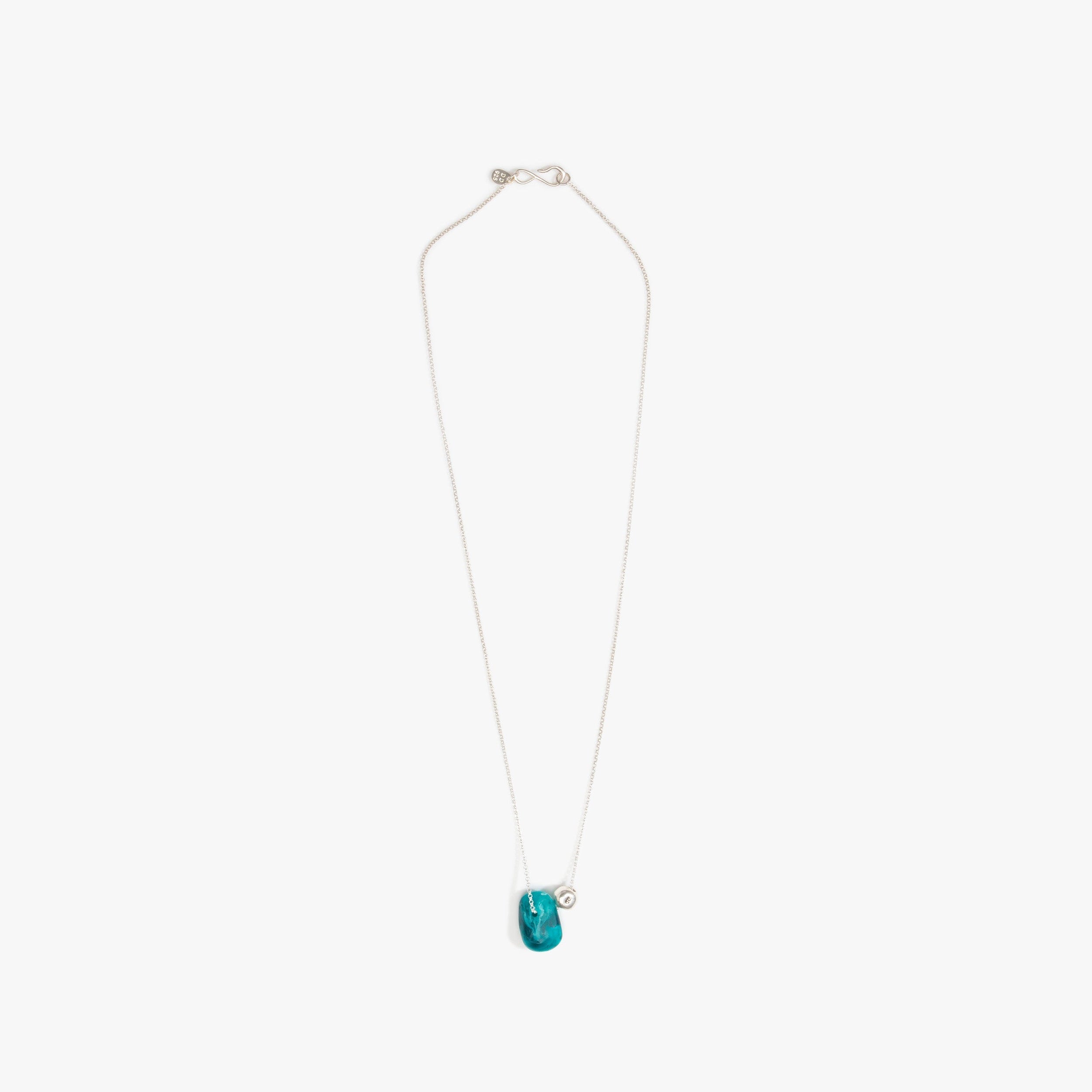 Dinosaur Designs Joie De Vivre Pendant in Lagoon Colour resin with 925 Sterling Silver Material.