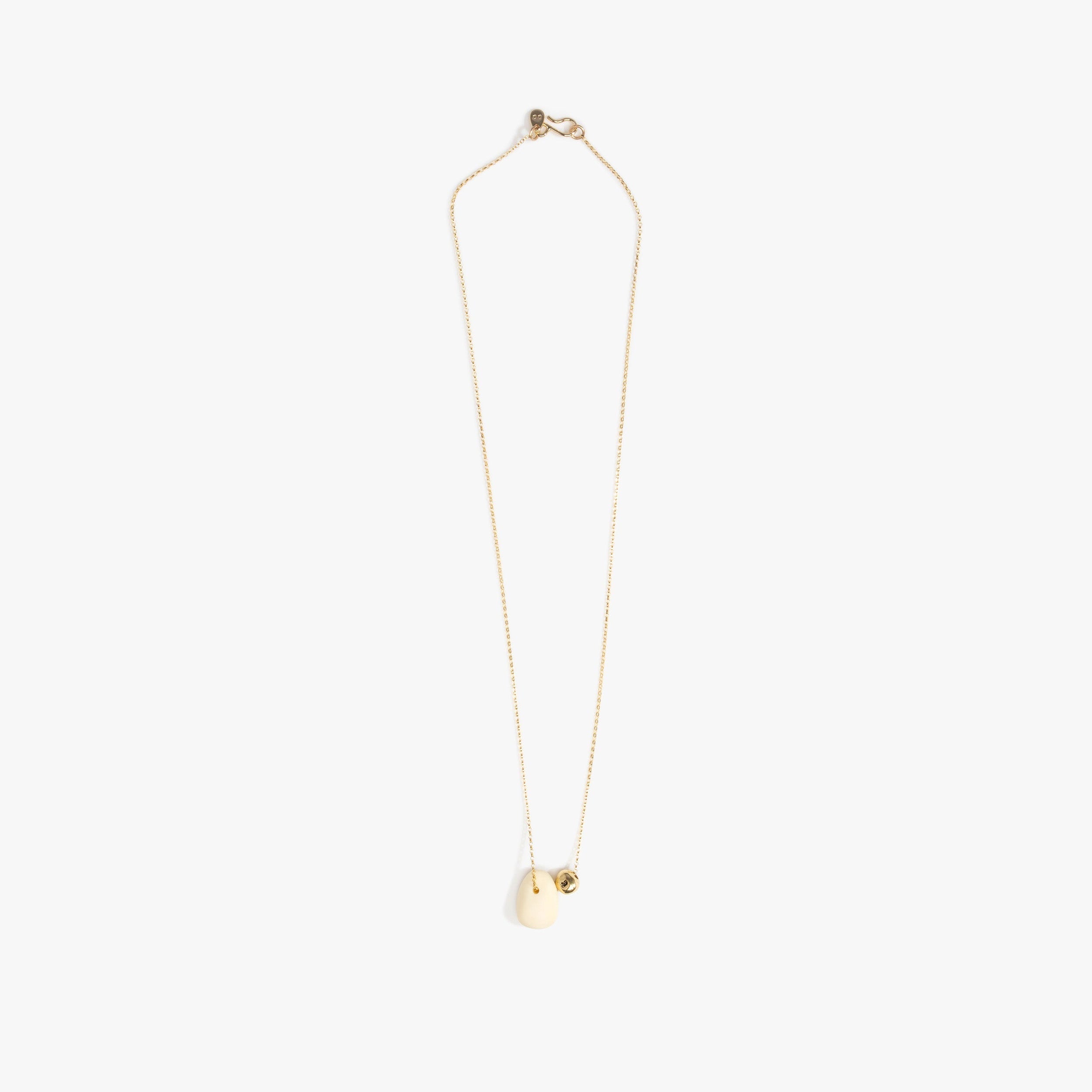 Dinosaur Designs Joie De Vivre Pendant in Cream Colour resin with Gold-Filled Material.
