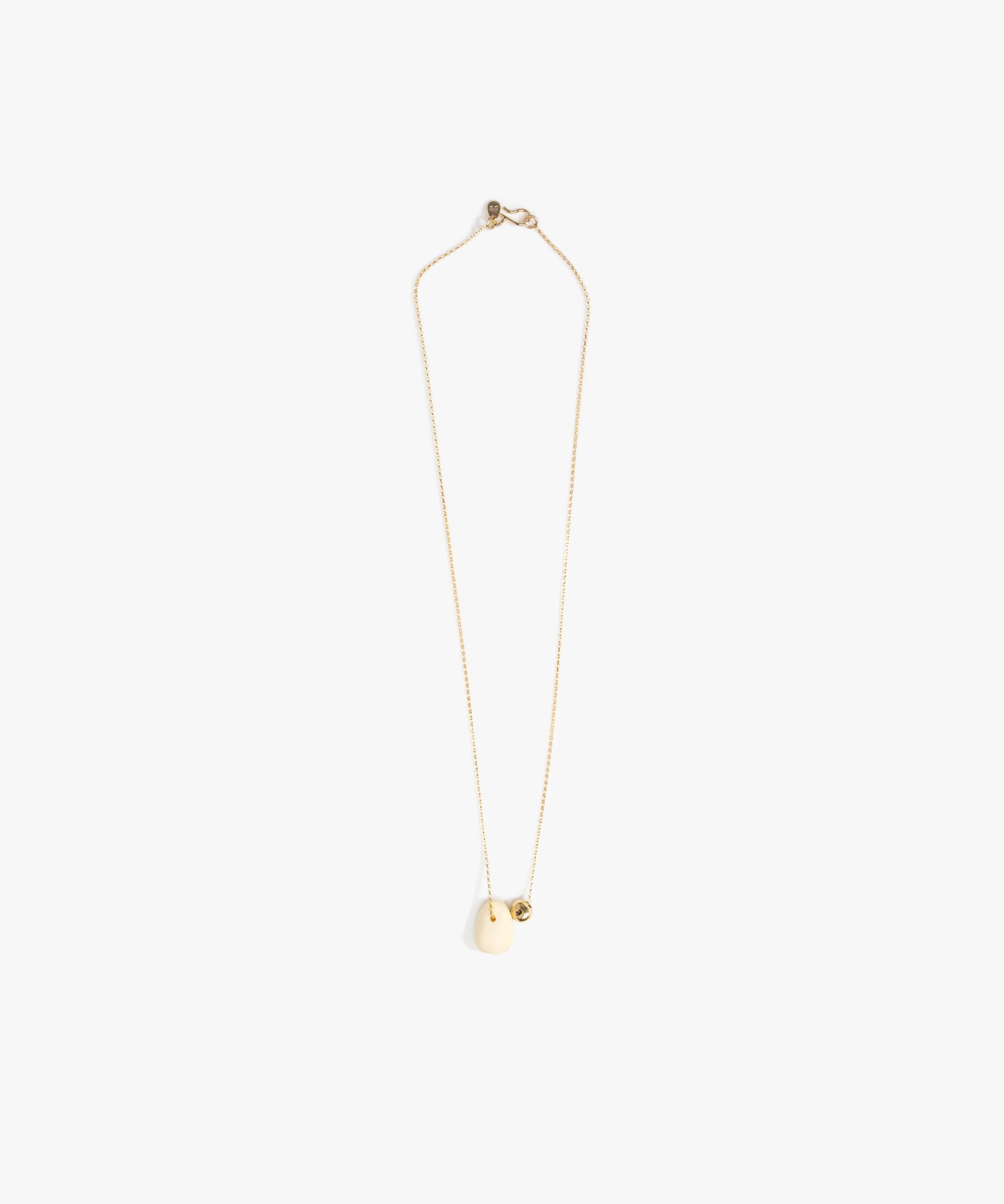 Dinosaur Designs Joie De Vivre Pendant in Cream Colour resin with Gold-Filled Material