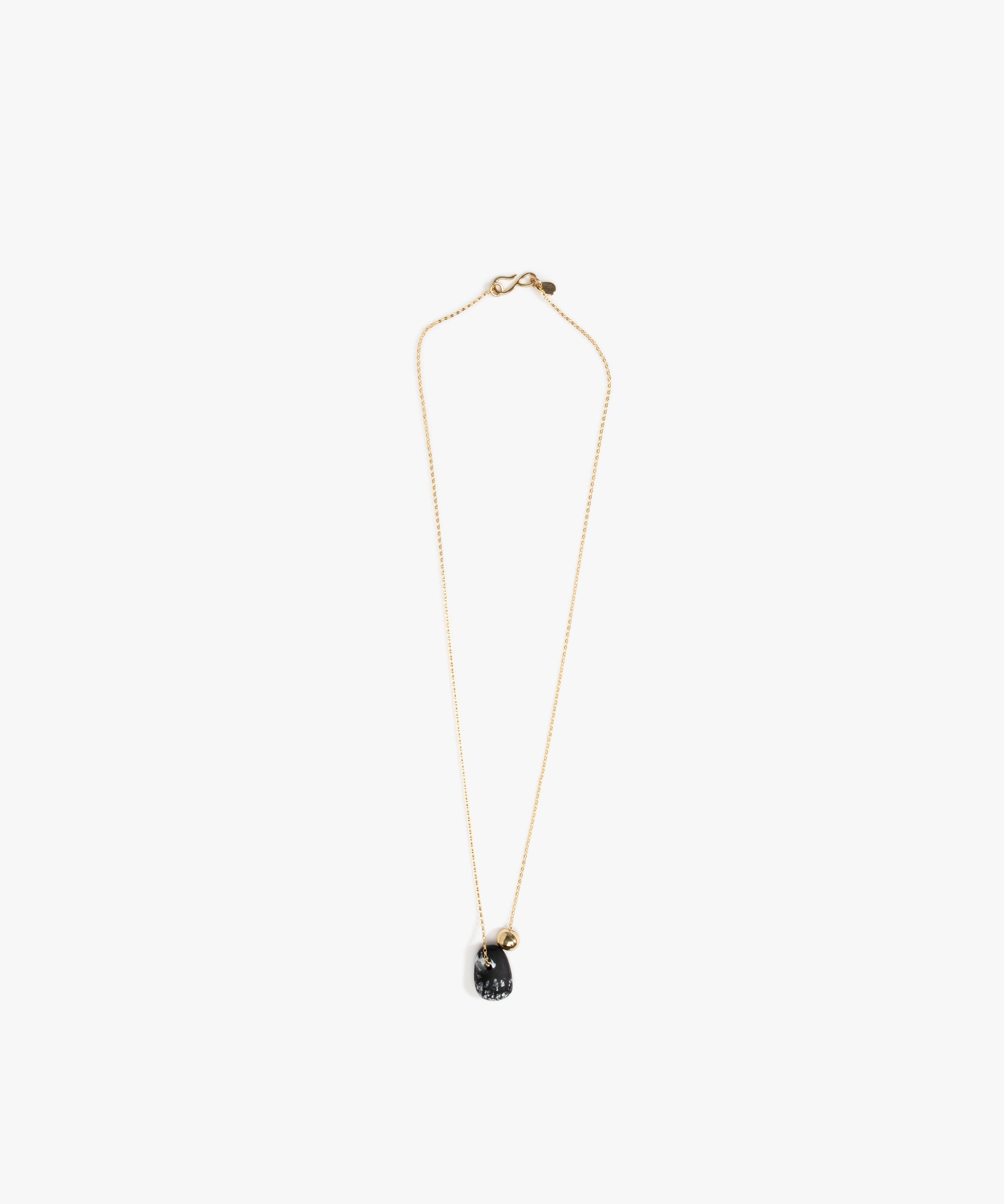 Dinosaur Designs Joie De Vivre Pendant Necklaces in Black Marble Colour resin with Gold-Filled Material