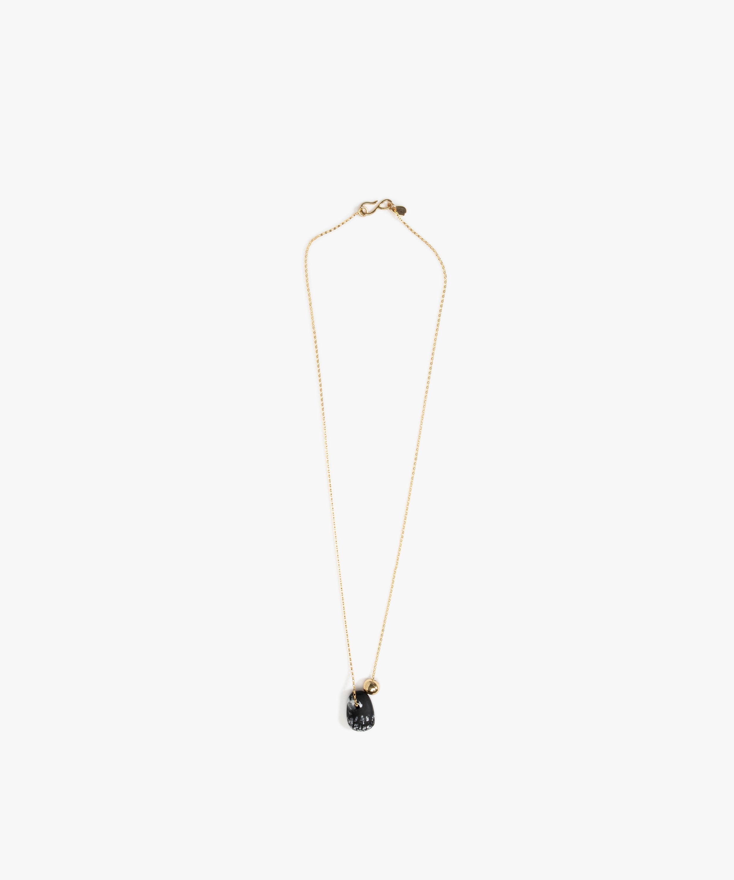 Dinosaur Designs Joie De Vivre Pendant in Black Marble Colour resin with Gold-Filled Material