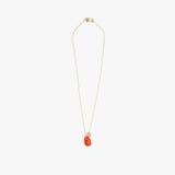 Dinosaur Designs Joie De Vivre Pendant Necklaces in Coral Pop Colour resin with Gold-Filled Material