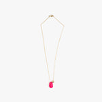 Dinosaur Designs Joie De Vivre Pendant Necklaces in Flamingo Colour resin with Gold-Filled Material