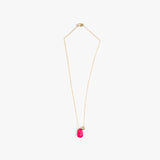 Dinosaur Designs Joie De Vivre Pendant Necklaces in Flamingo Colour resin with Gold-Filled Material