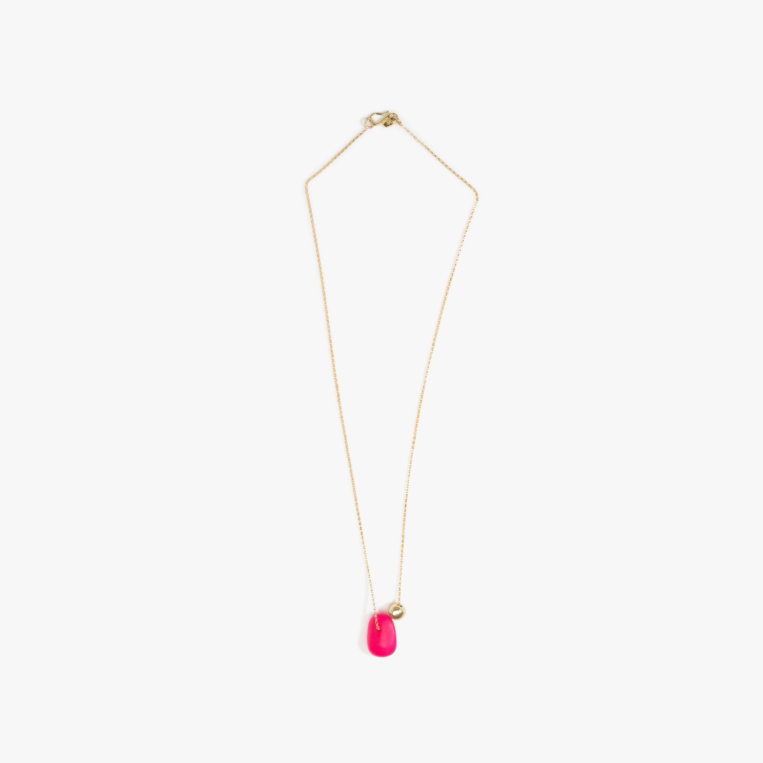 Dinosaur Designs Joie De Vivre Pendant in Flamingo Colour resin with Gold-Filled Material.
