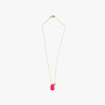 Dinosaur Designs Joie De Vivre Pendant in Flamingo Colour resin with Gold-Filled Material