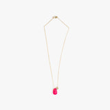 Dinosaur Designs Joie De Vivre Pendant in Flamingo Colour resin with Gold-Filled Material