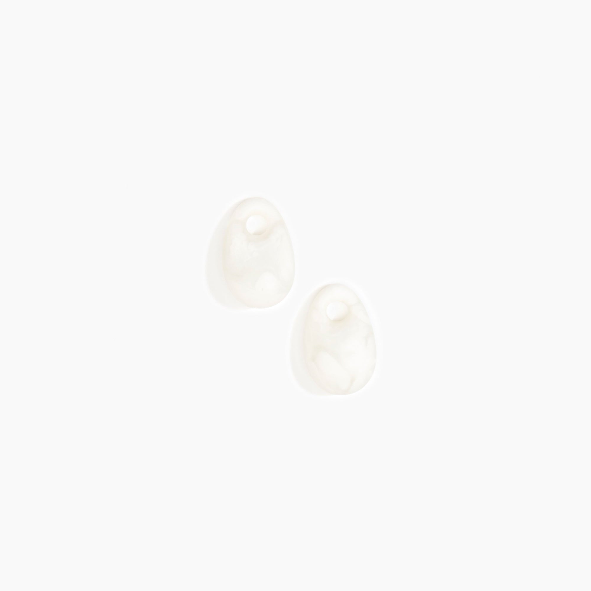 Dinosaur Designs Small Rock Beads in Snow Swirl Colour resin..
