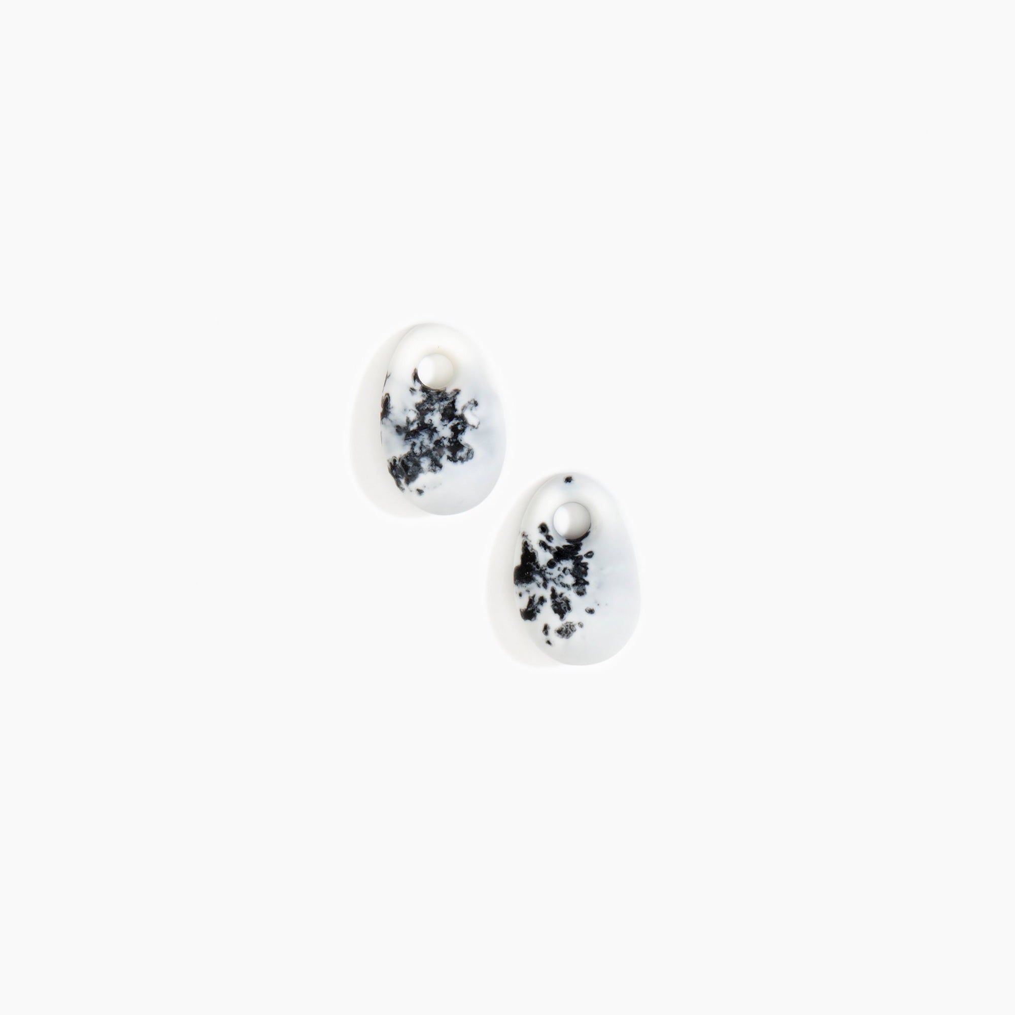 Dinosaur Designs Small Rock Beads in White Marble Colour resin..