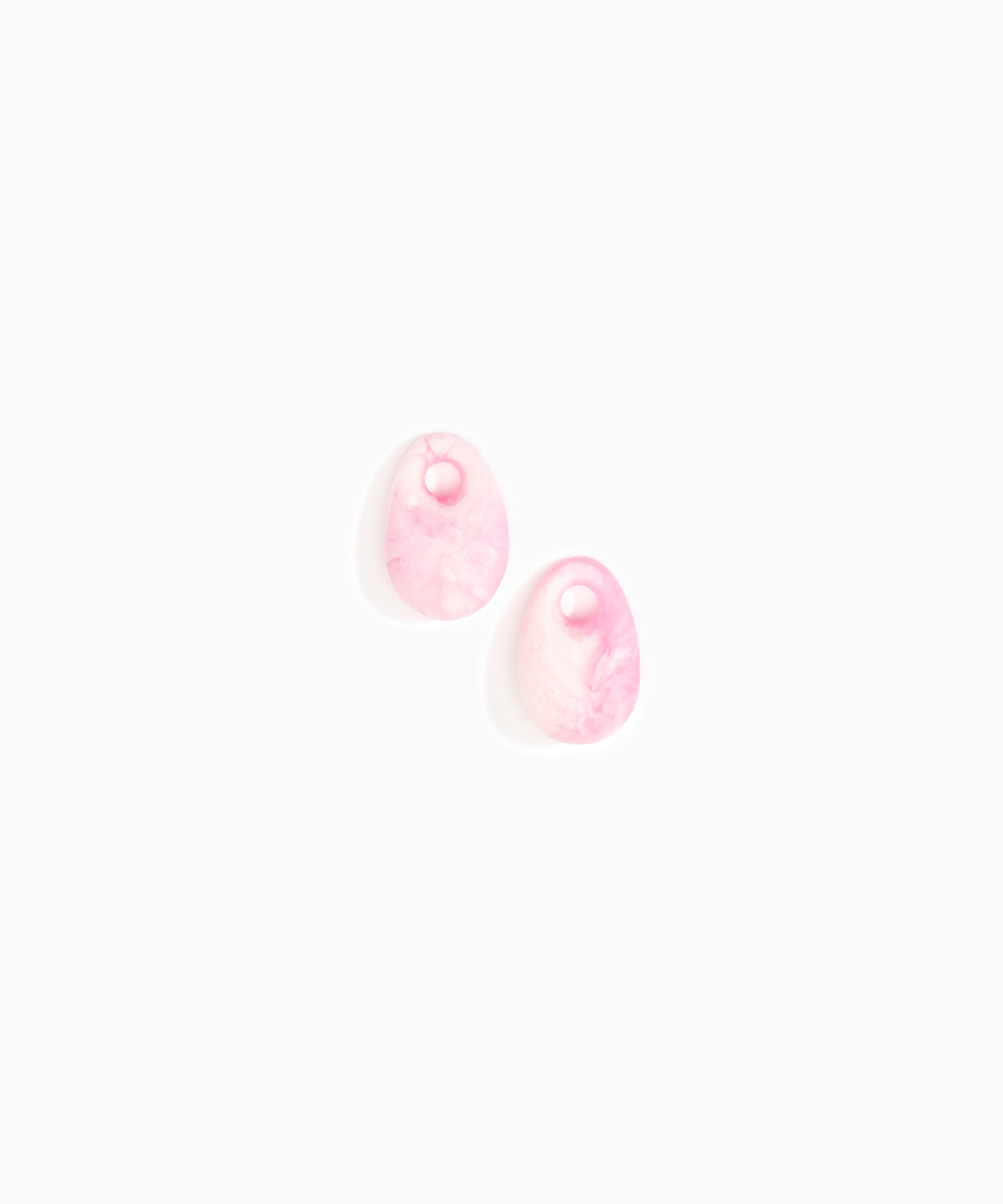 Dinosaur Designs Small Rock Beads in Shell Pink Colour resin