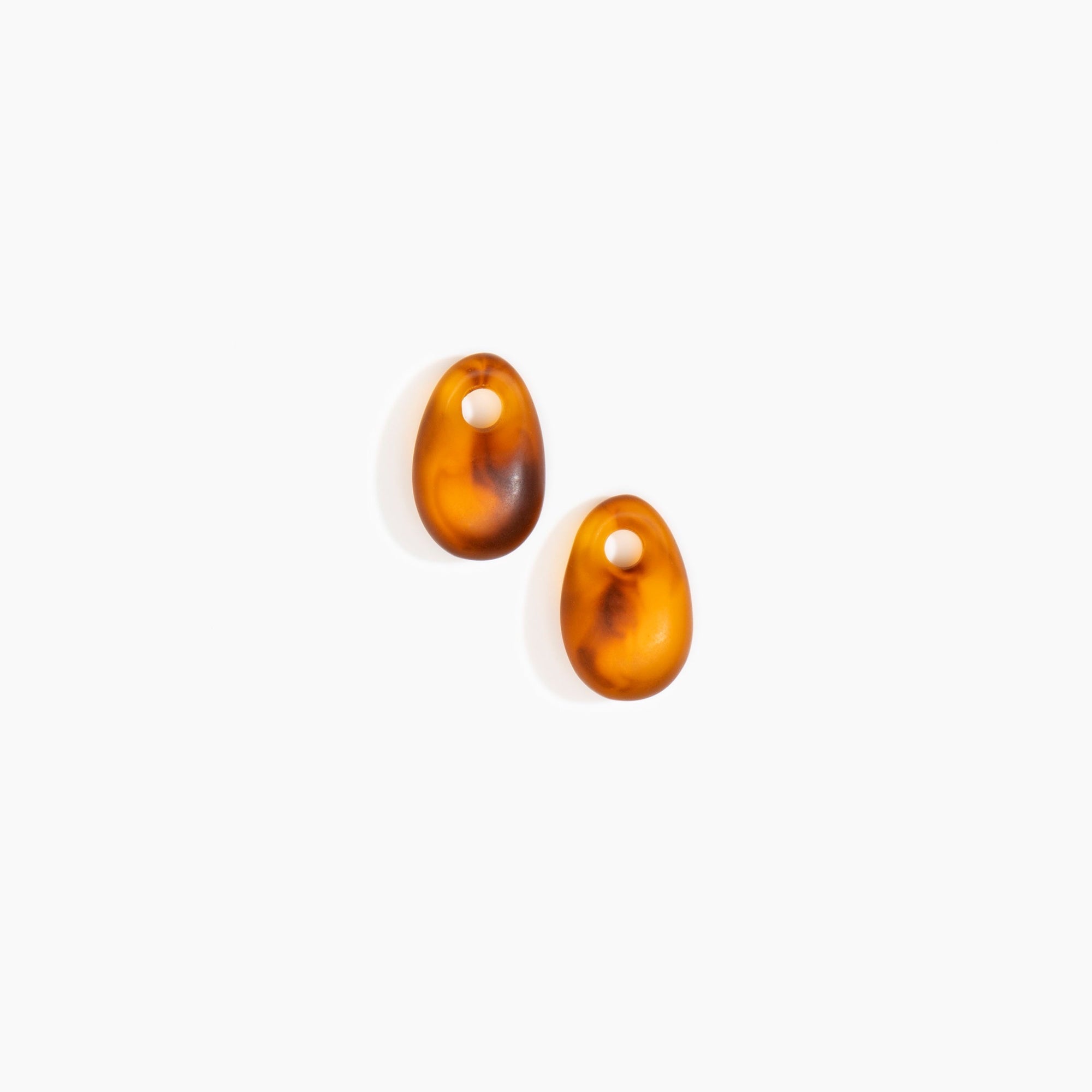 Dinosaur Designs Small Rock Beads in Tortoise Colour resin..