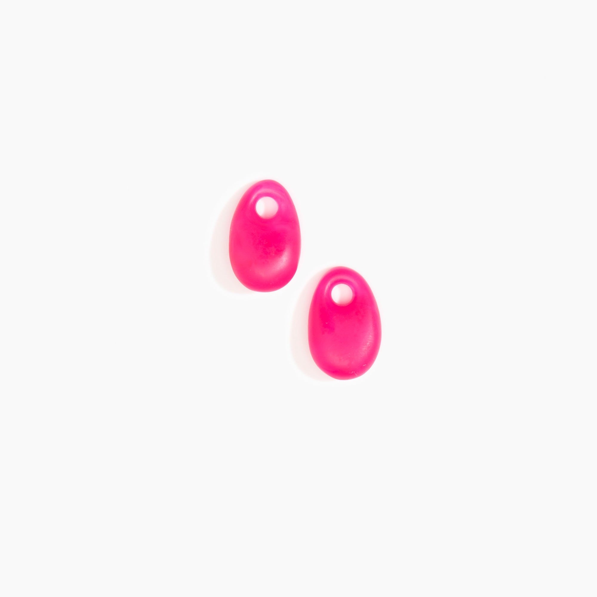 Dinosaur Designs Small Rock Beads in Flamingo Colour resin..