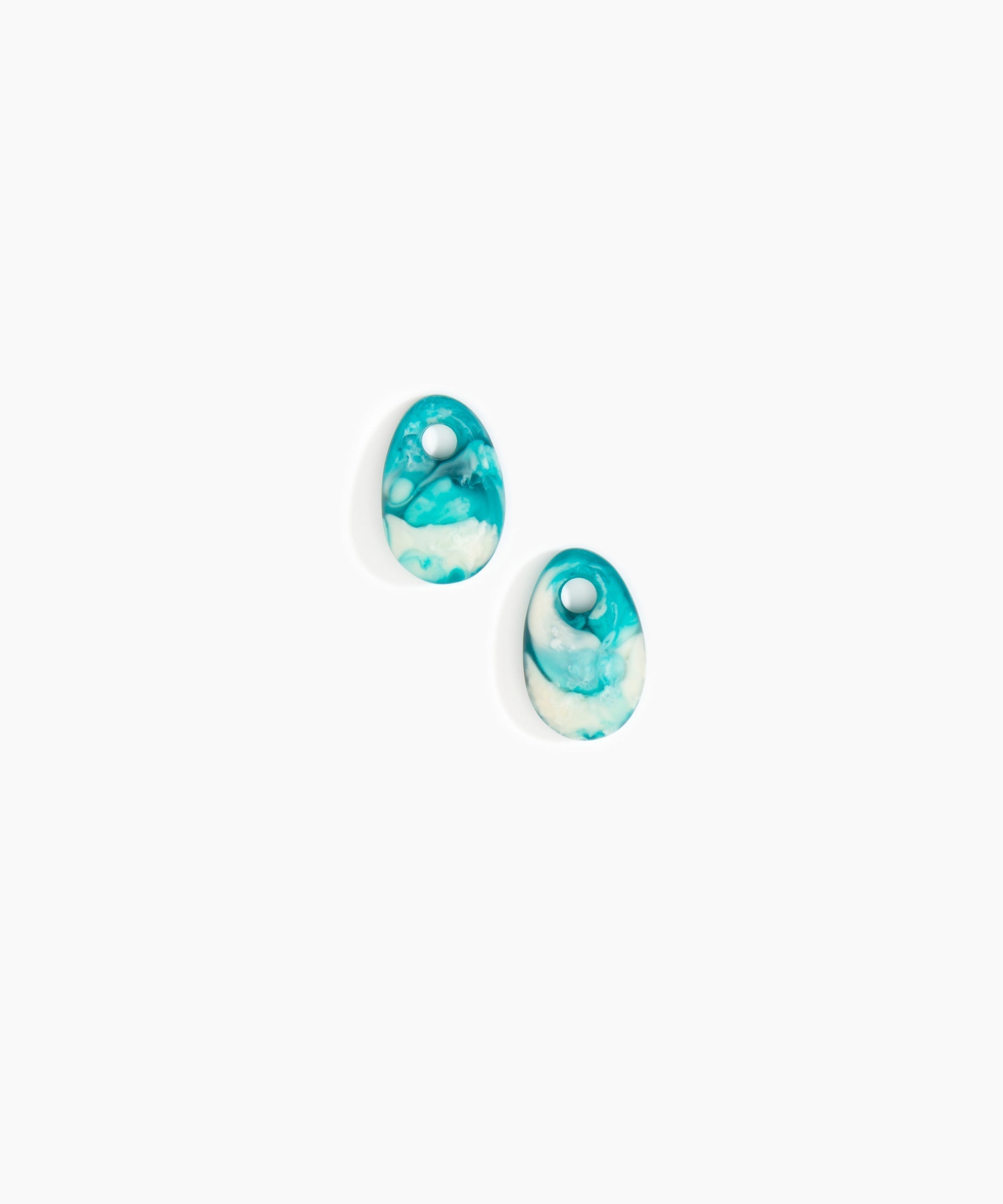 Dinosaur Designs Small Rock Beads in Lagoon Colour resin
