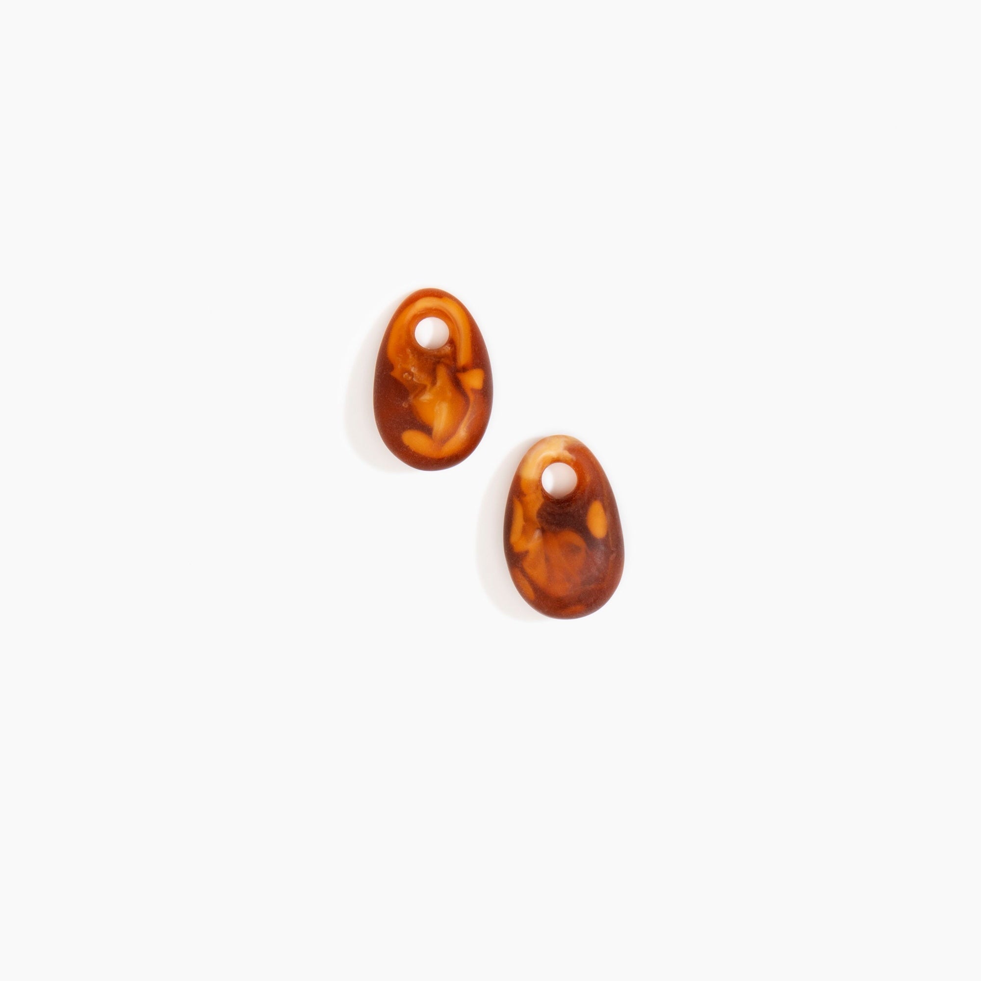 Dinosaur Designs Small Rock Beads in Dark Horn Colour resin..