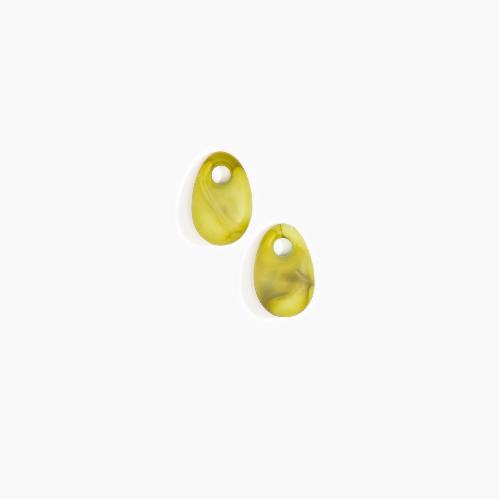 Dinosaur Designs Small Rock Beads in Malachite Colour resin..