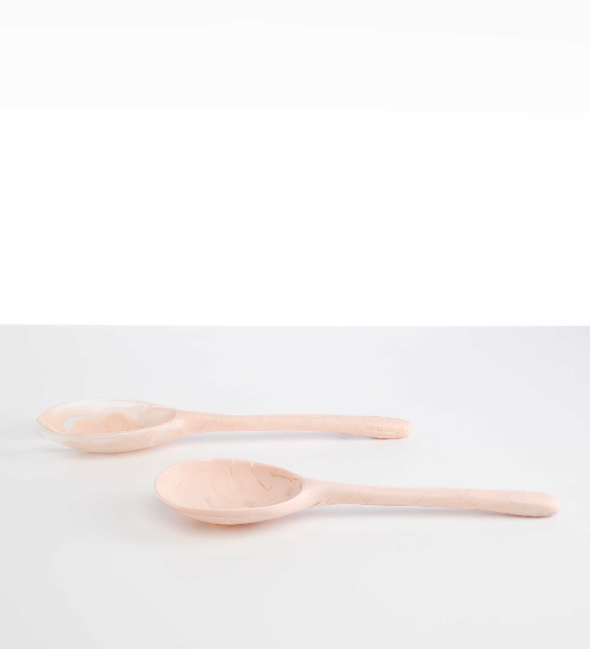 Dinosaur Designs Long Stone Servers Tableware in Rose Swirl Colour resin