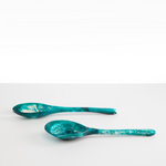 Dinosaur Designs Long Stone Servers Tableware in Lagoon Colour resin