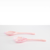 Dinosaur Designs Long Stone Servers Tableware in Shell Pink Colour resin