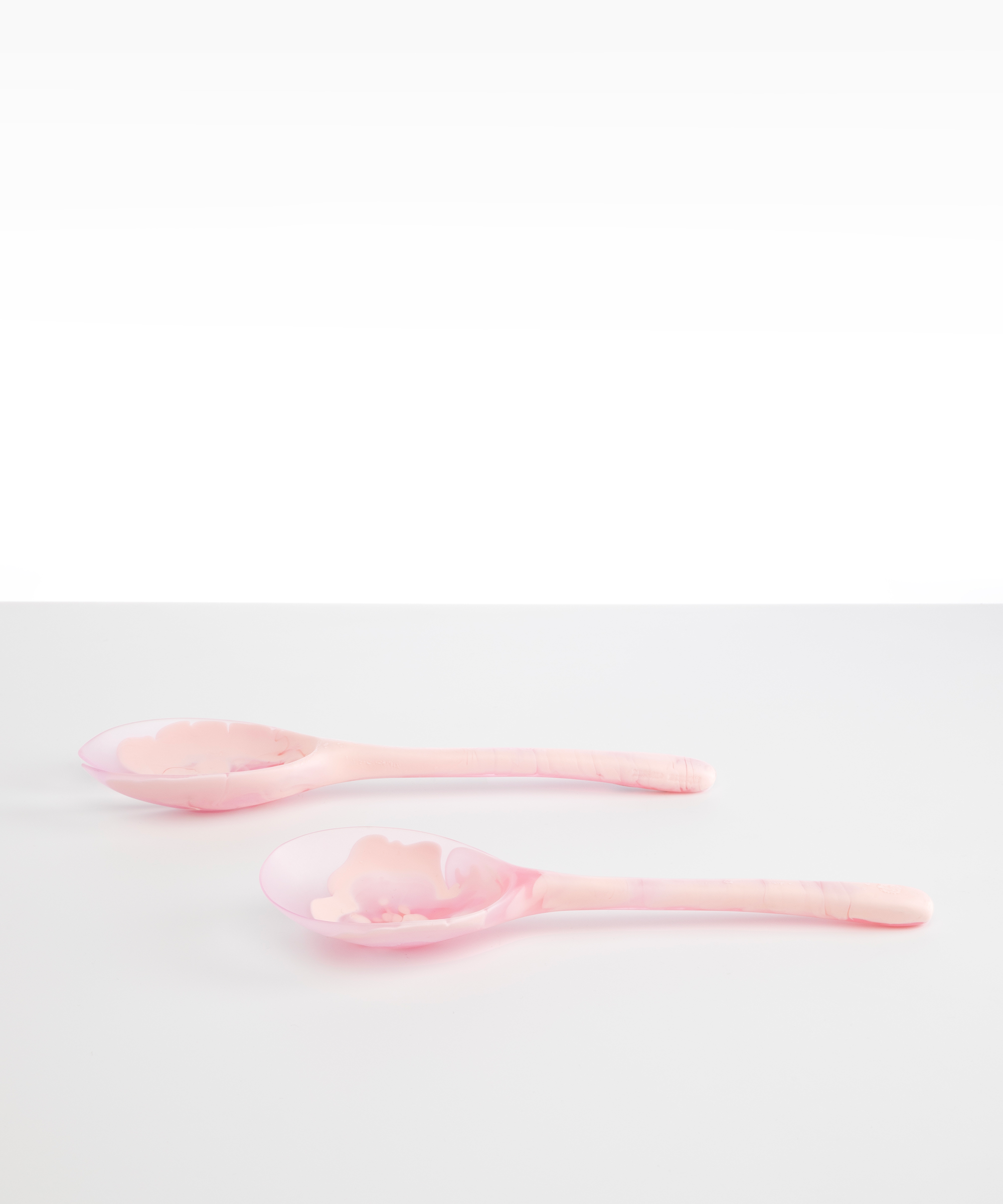 Dinosaur Designs Long Stone Servers Tableware in Shell Pink Colour resin