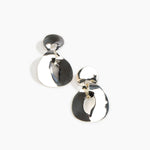 LO Collections Infinity Drop Earrings in Silver-Plated Brass Material