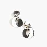 LO Collections Infinity Drop Earrings in Silver-Plated Brass Material