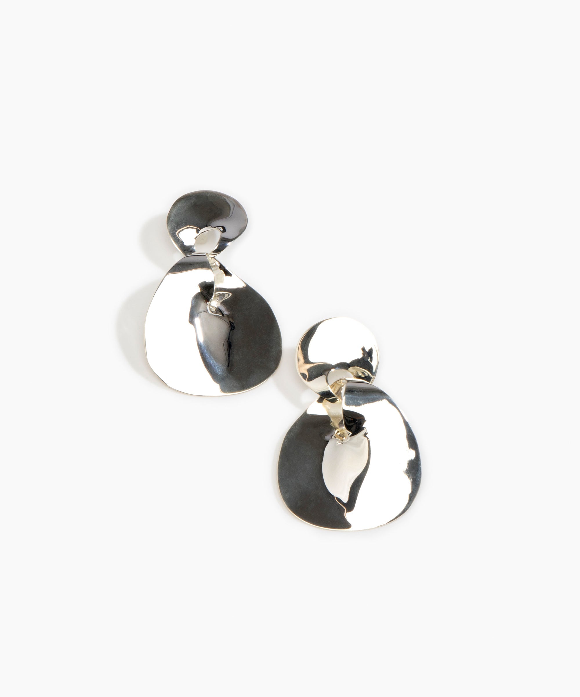 LO Collections Infinity Drop Earrings in Silver-Plated Brass Material