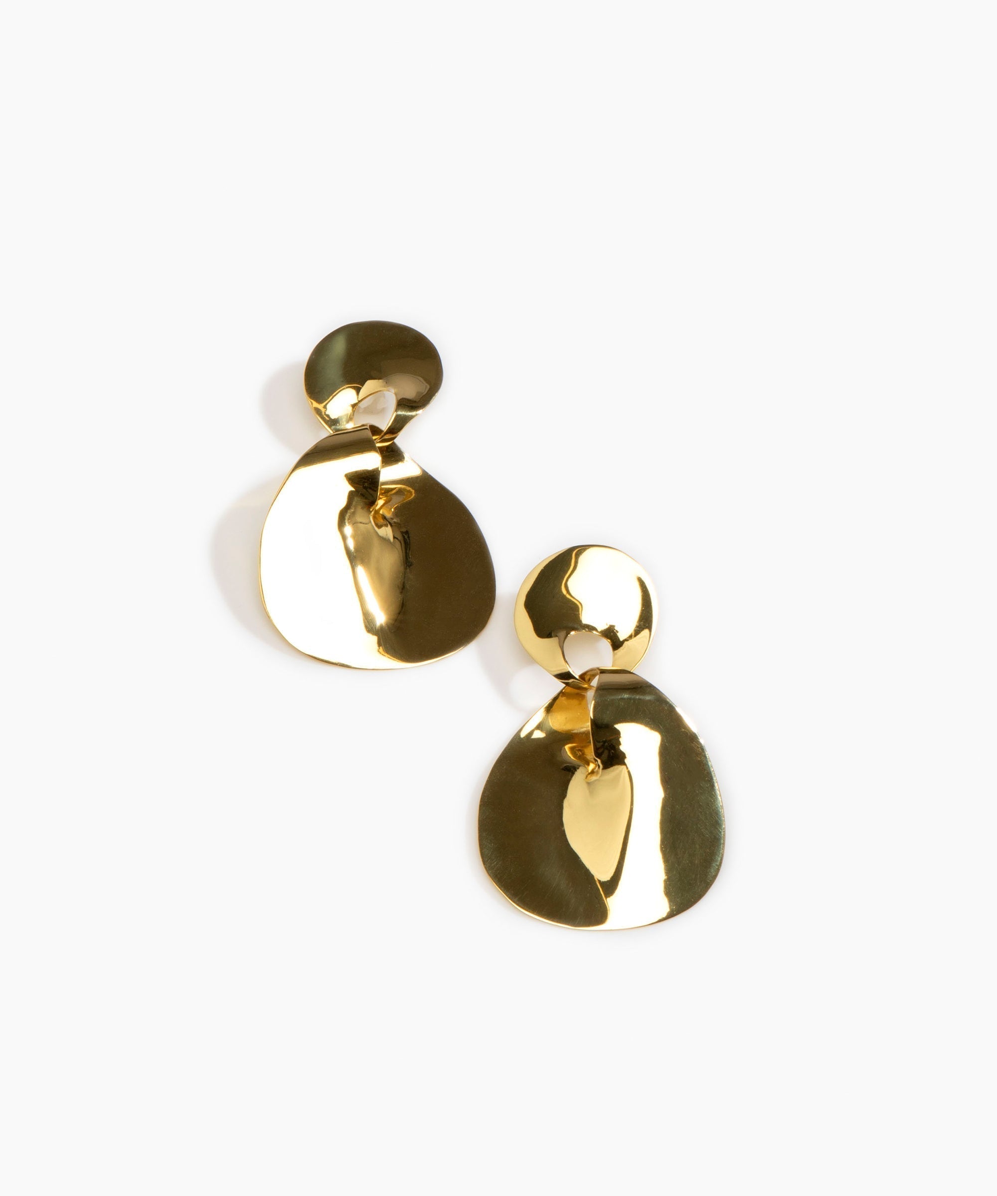 LO Collections Infinity Drop Earrings in Nano-Coated Brass Material