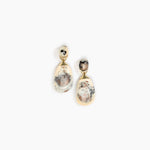 Dinosaur Designs Large River Rock Earrings in Sandy Pearl Colour resin with Studs Backing
