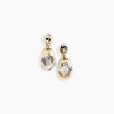 Dinosaur Designs Large River Rock Earrings in Sandy Pearl Colour resin with Studs Backing