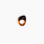 Dinosaur Designs Pebble Ring in Tortoise Colour resin with Regular Fit..