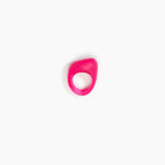 Dinosaur Designs Pebble Ring in Flamingo Colour resin with Regular Fit.